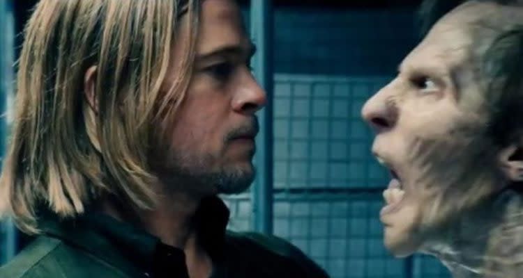 Brad Pitt and friend in 'World War Z' (Paramount)