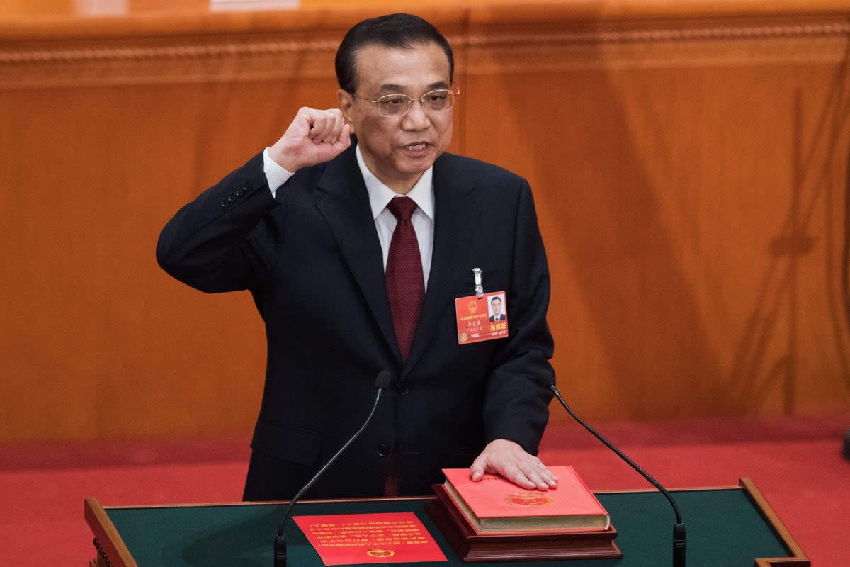 Former Chinese premier Li Keqiang  (AFP via Getty Images)