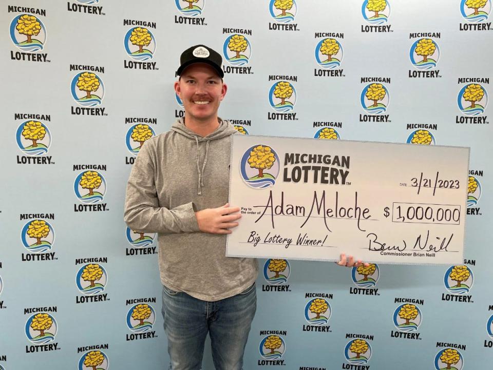 Adam Meloche of Ottawa County recently won $1 million on a Michigan Lottery Cashword Times 20.