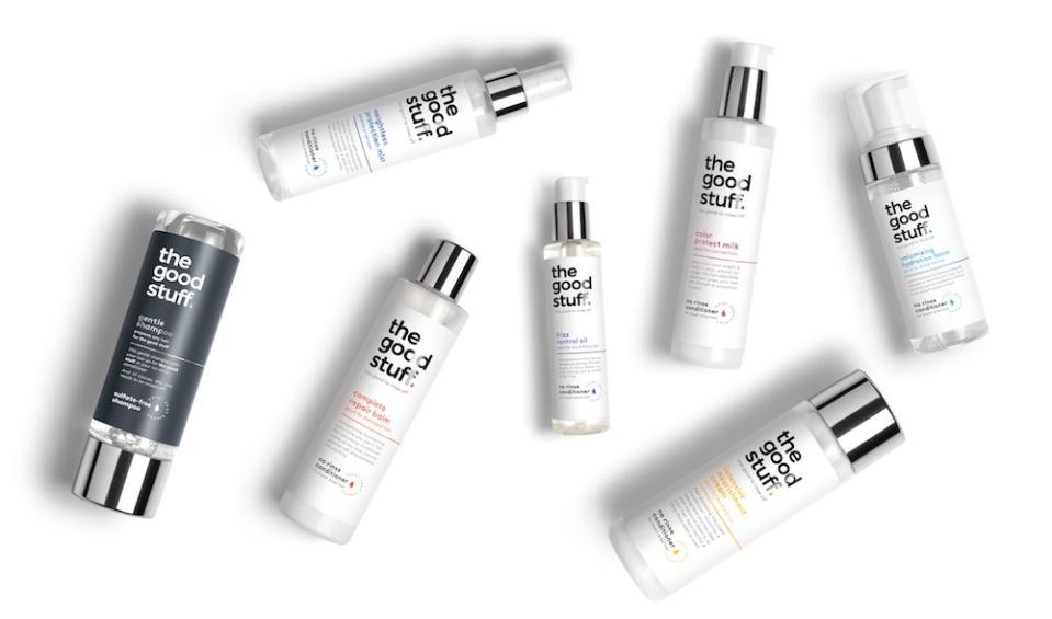 The Good Stuff is an affordable hair care brand that makes no-rinse conditioners for all hair textures.