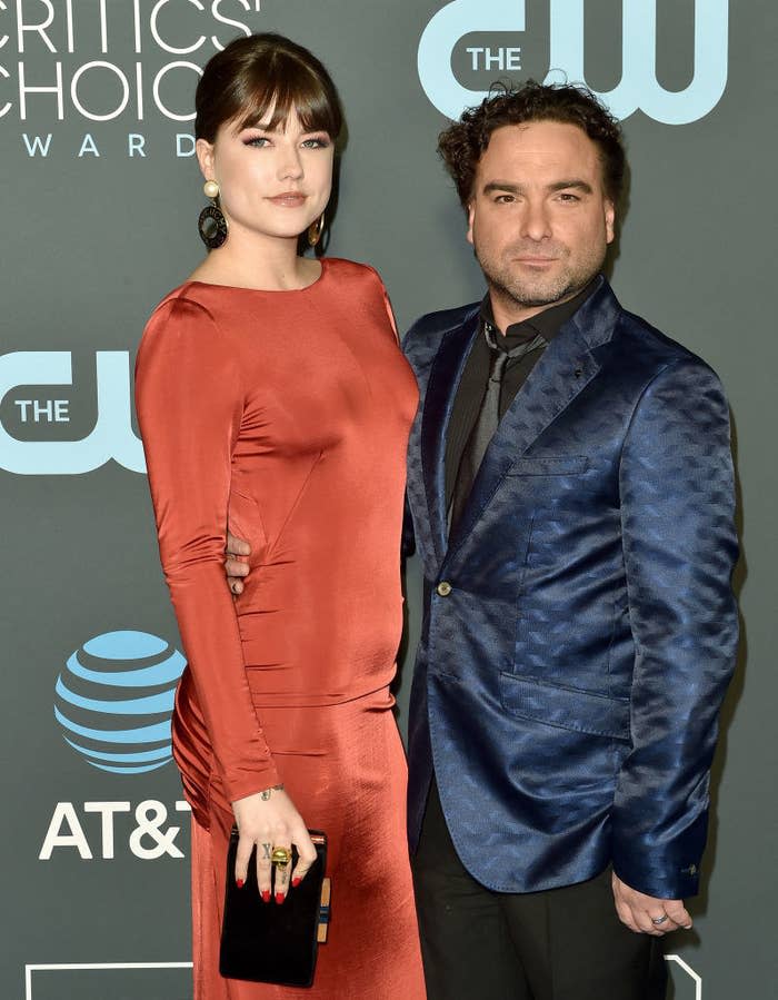 Alaina Meyer and Johnny Galecki