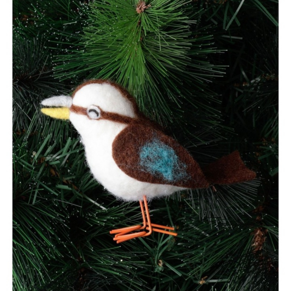 Eucalyptus Felt Kookaburra Bird Ornament from Myer