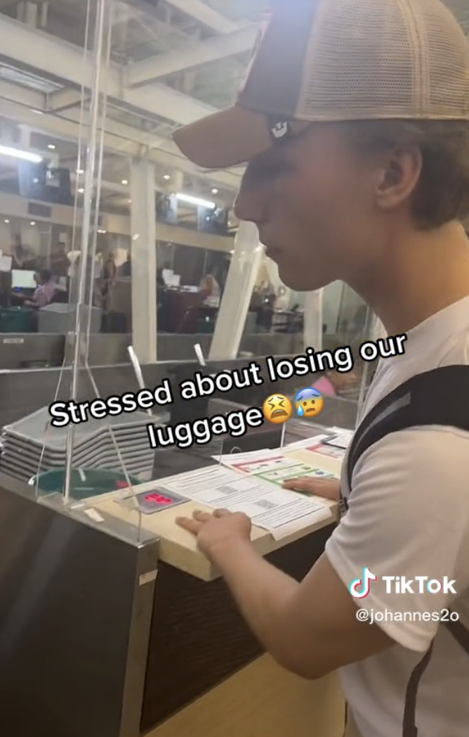 Rolf "stressed about losing our luggage"