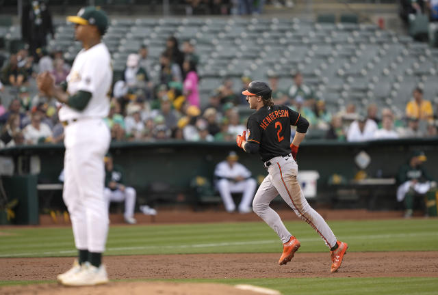 Kyle Gibson of the Baltimore Orioles pitches in the first inning