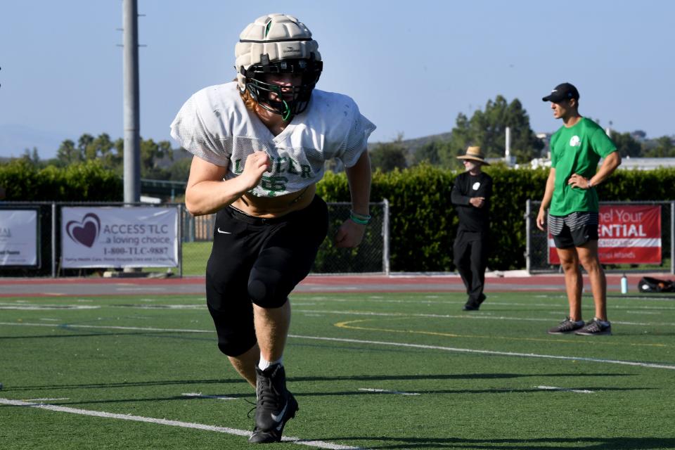 Cory McEnroe has been a force at middle linebacker for Thousand Oaks.