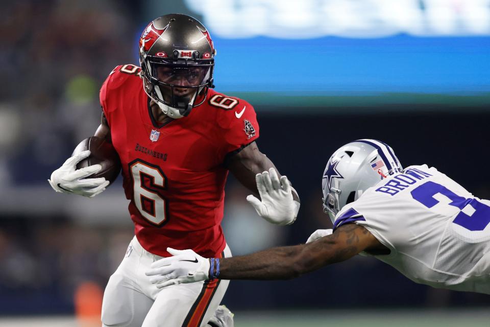 Julio Jones caught three passes for 69 yards in the Buccaneers' 19-3 win over the Cowboys in Week 1.