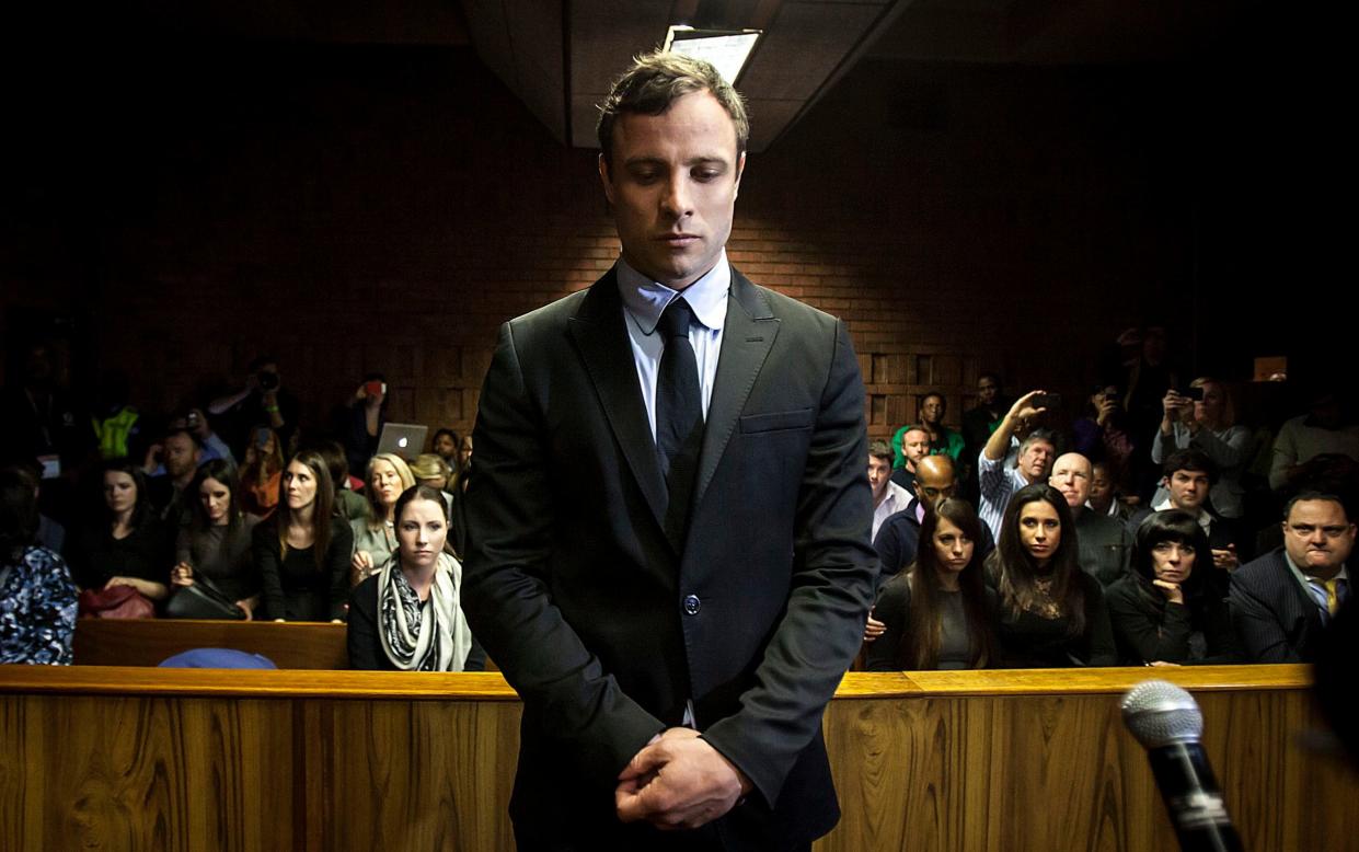 Oscar Pistorius pictured in Pretoria Magistrates court in 2013