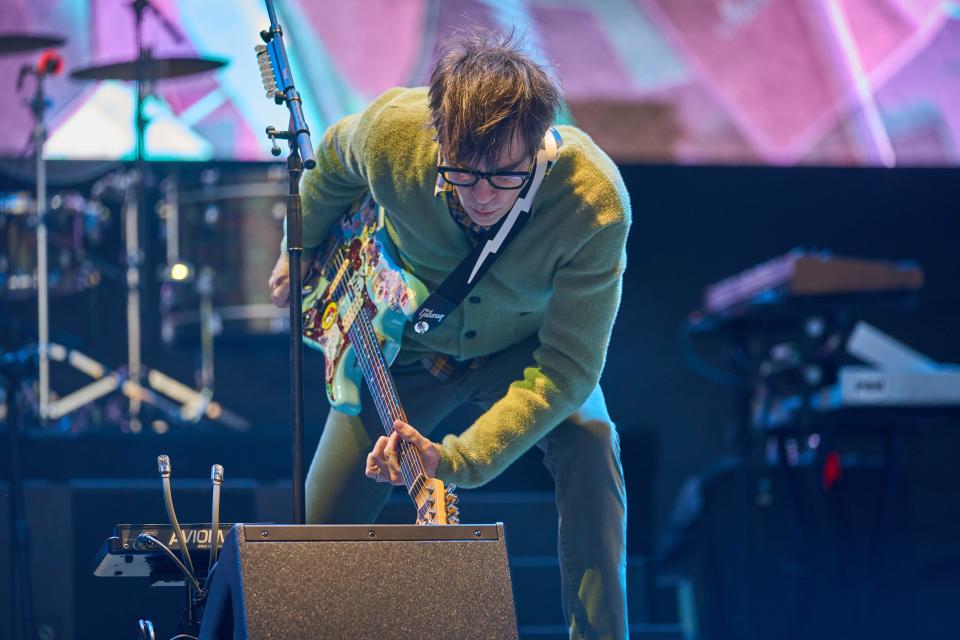 Weezer performs on the Home Plate stage during day one of the Innings Festival at Tempe Beach Park on Feb. 25, 2023.