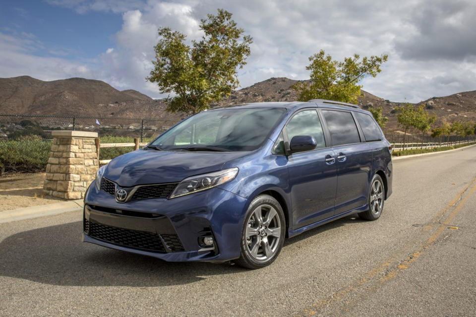 This undated photo provided by Toyota shows the Toyota Sienna, the only minivan available with all-wheel drive. Sure, there are some cargo or passenger vans that offer all-wheel-drive options, but in the minivan class, this Sienna stands alone. (Toyota Motor Sales U.S.A. via AP)