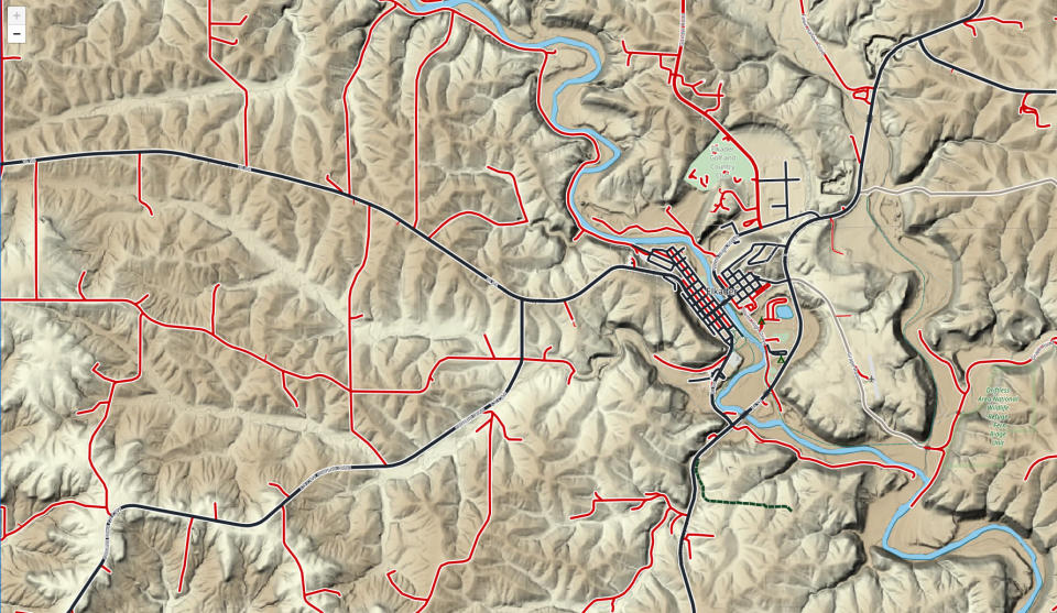 screenshot of sherpa map advanced cycling maps with more details