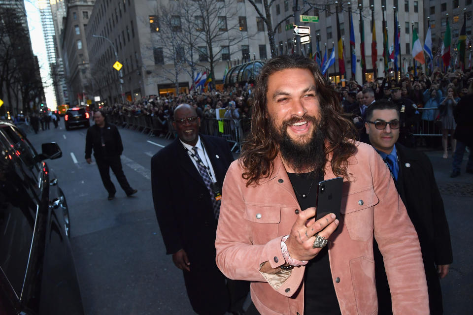 NEW YORK, NY - APRIL 03:  Jason Momoa attends the "Game Of Thrones" Season 8 NY Premiere on April 3, 2019 in New York City.  (Photo by Jeff Kravitz/FilmMagic for HBO)