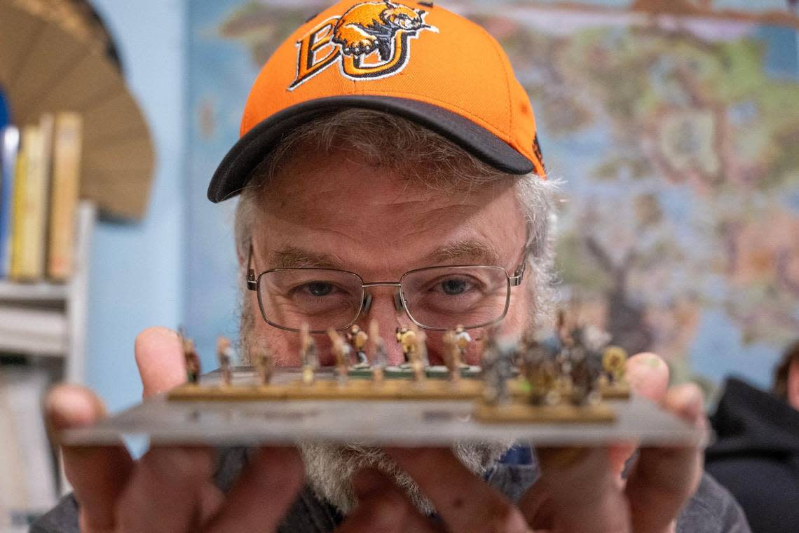 “I’m 63 years old and I’m still playing with army men,” said John Richards, associate professor of history, whose war-gaming with Roman, Persian and barbarian figures has become a perennial favorite during Baker University’s January term.