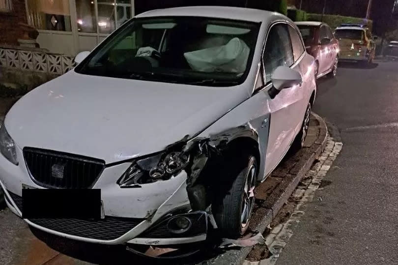 Damage caused to John Saddler's car