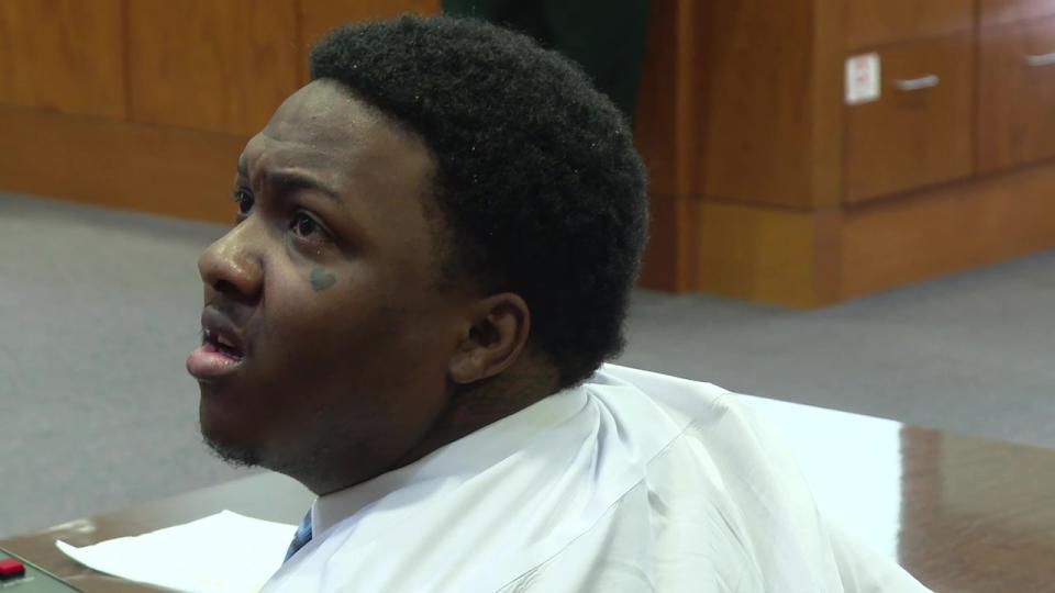 <div>Nyquan Priester sits in a Sarasota County courtroom.</div>