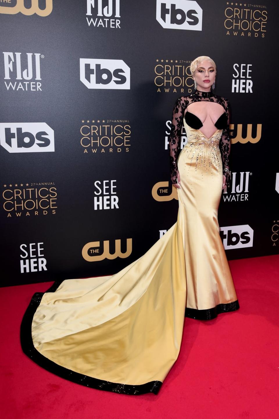 Lady Gaga in Gucci (Getty Images for  Critics Choice)