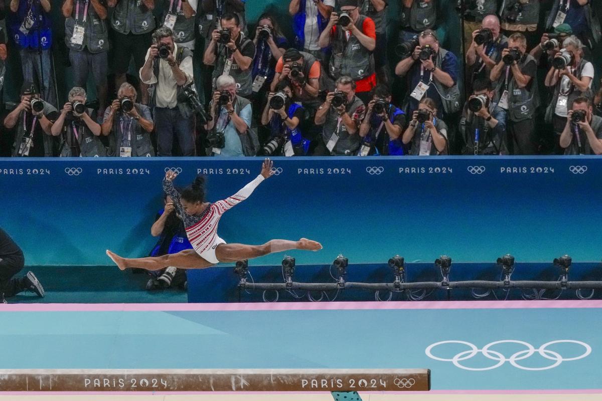 Everything Simone Biles did at the Paris Olympics was amplified. She