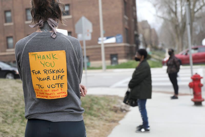 Voters cast ballots during the presidential primary election in Wisconsin