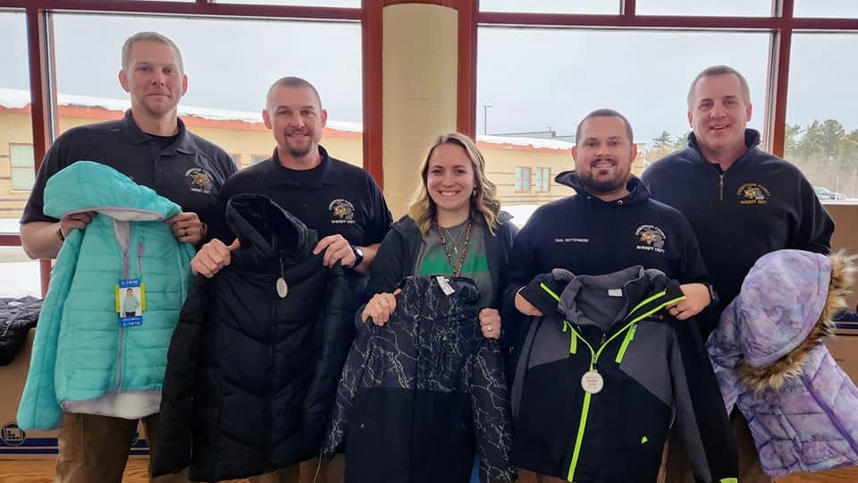 On Wednesday, Dec. 21, 2022, members of the Cheboygan County Sheriff's Department went to different Cheboygan County schools and dropped off more than 1,100 winter clothing items.