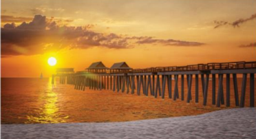 Rendering of new Naples Pier.