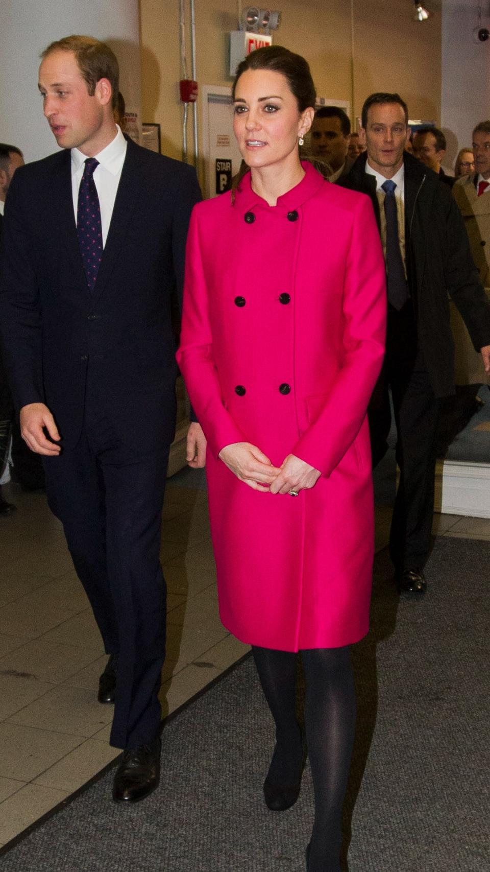 Kate Middleton’s pink coat wakes up the city that never sleeps