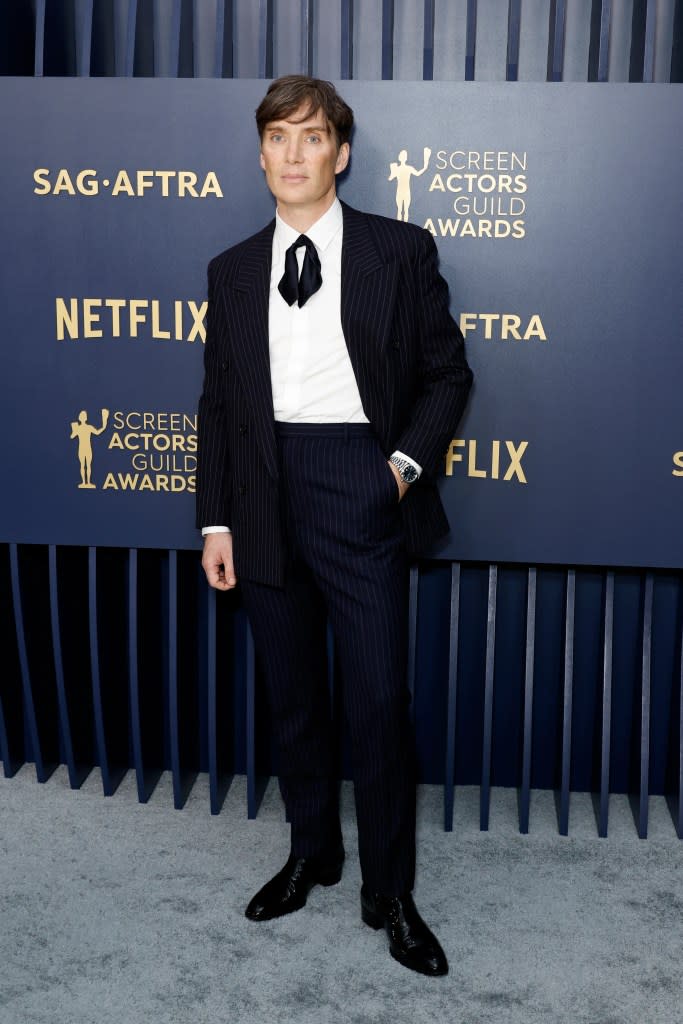 Cillian Murphy attends the 30th Annual Screen Actors Guild Awards at Shrine Auditorium and Expo Hall on February 24, 2024 in Los Angeles, California.