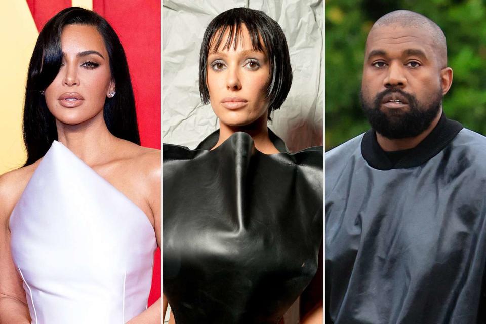 <p>Robert Smith/Patrick McMullan via Getty; Swan Gallet/WWD via Getty; Rachpoot/Bauer-Griffin/GC Images</p> Kim Kardashian; Bianca Censori; Kanye West