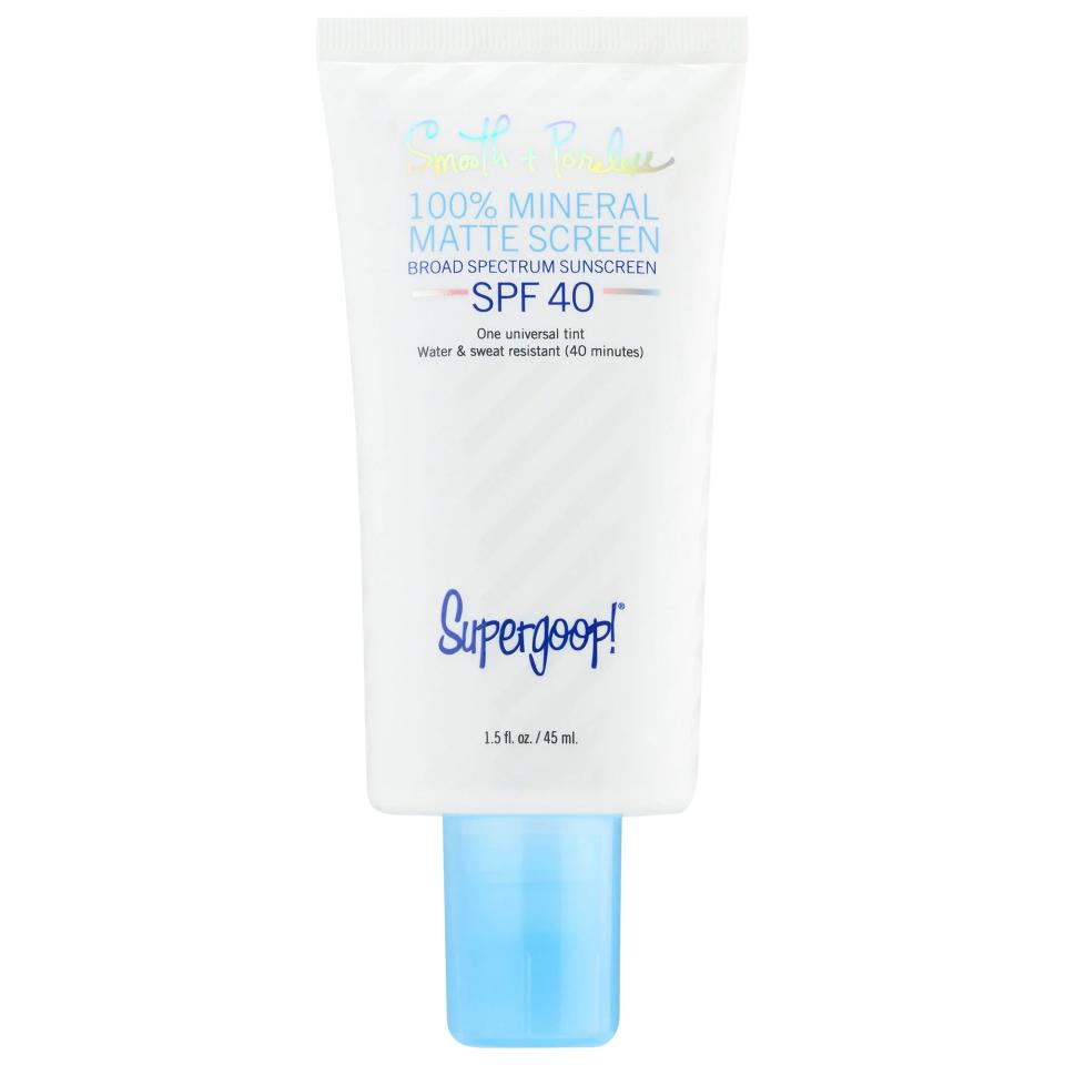 Sunscreen: Supergoop! 100% Mineral Smooth & Poreless Matte Screen SPF 40