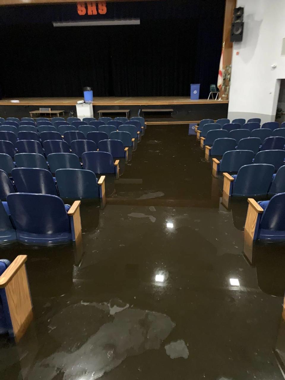 Damage left behind at Stranahan High School in Fort Lauderdale following historical rainfall on the week of April 12, 2023.