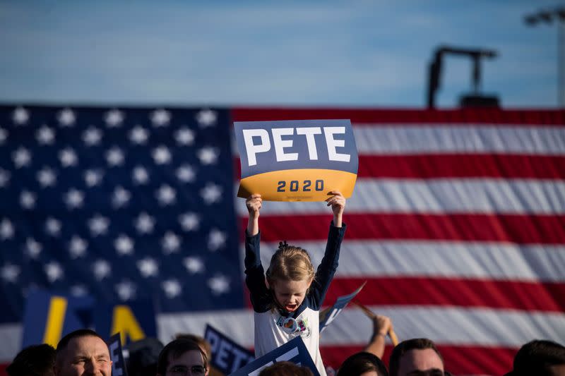 Pete Buttigieg holds a town hall in Arlington, Virginia