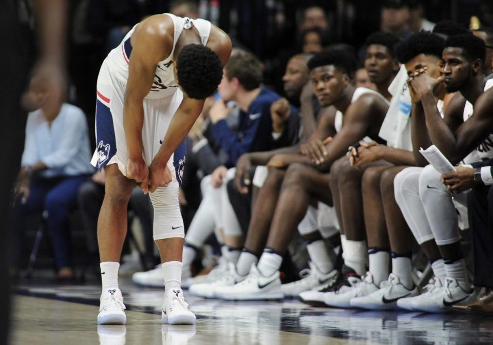 Jalen Adams and UConn suffered a stunning loss on Friday night (AP)