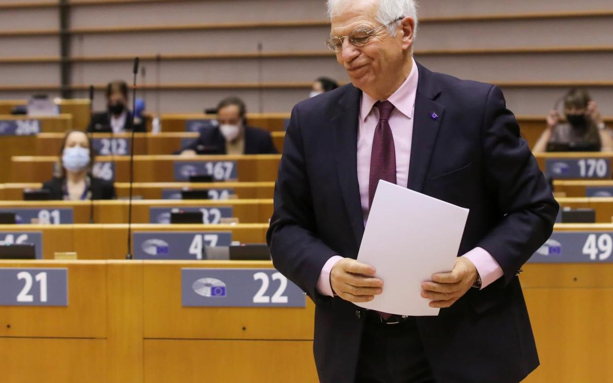 European High Representative of the Union for Foreign Affairs and Security Policy Josep Borrell endured some bruising criticism of his visit from MEPs. - Reuters