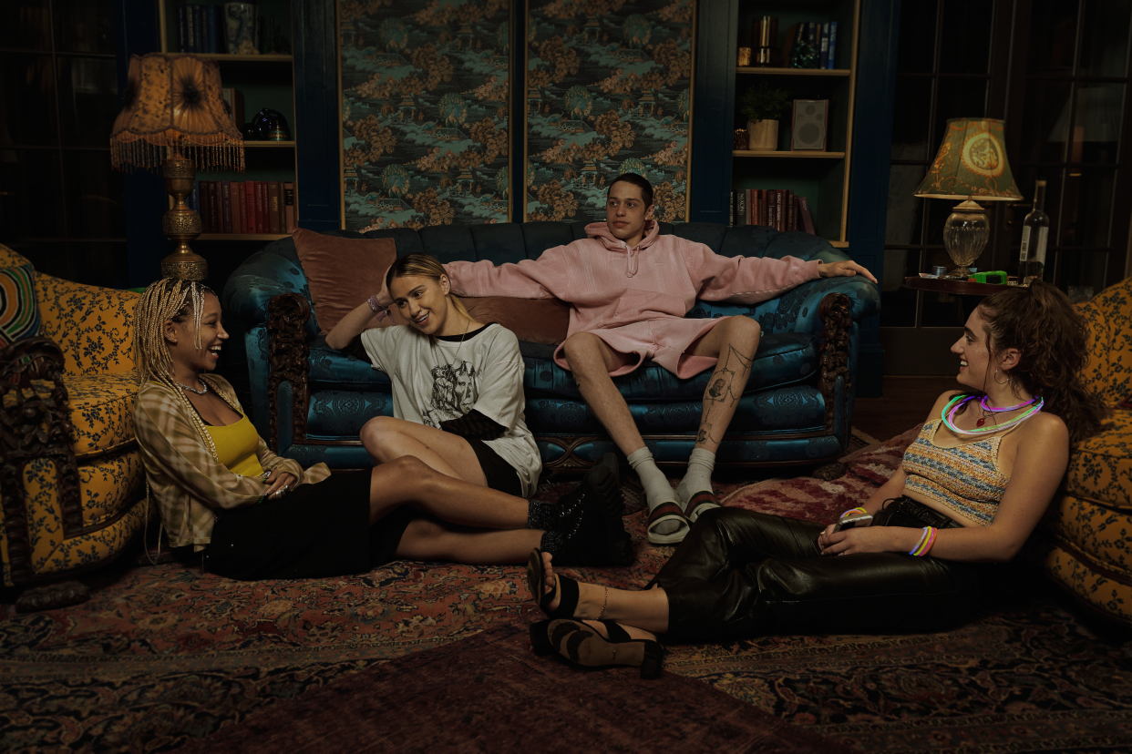 Amandla Stenberg, Maria Bakalova, Pete Davidson and Rachel Sennott in Bodies Bodies Bodies (Photo: Erik Chakeen/A24)