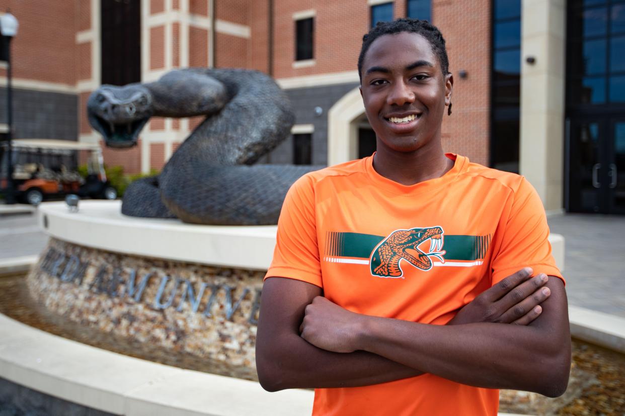 Corey Lawrence, 17, is following in his older brother’s footsteps by attending Florida A&M University. His brother, Curtis Lawrence III, was the youngest student at FAMU a few years ago when he was just 16-years-old.