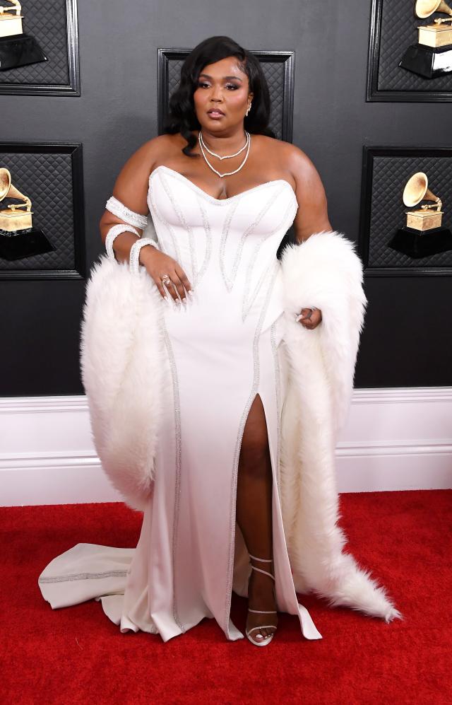 See what celebs wore on the Grammys red carpet