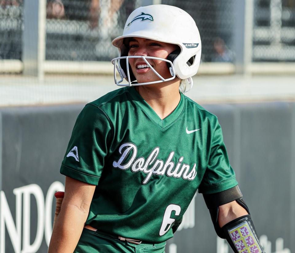 Madison Bratek of Jacksonville University leads the Dolphins with a .308 average and 19 stolen bases entering the weekend series against the University of North Florida.