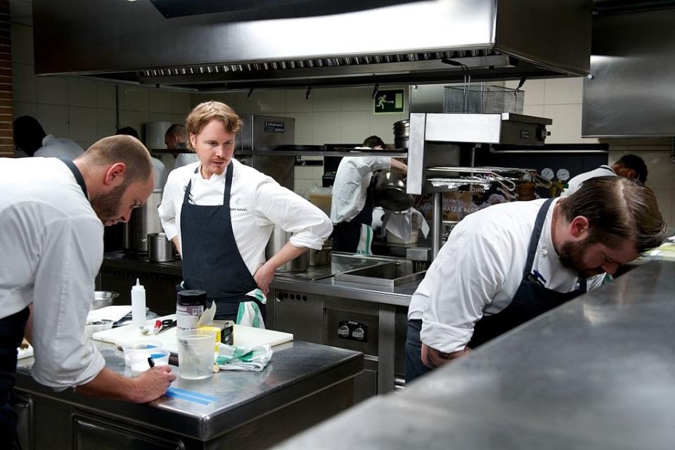 Achatz in his kitchen