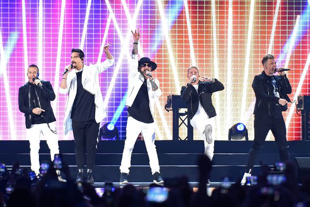 Ethan Miller/Getty The Backstreet Boys' (from left) Howie Dorough, Kevin Richardson, AJ McLean, Brian Littrell and Nick Carter performing.