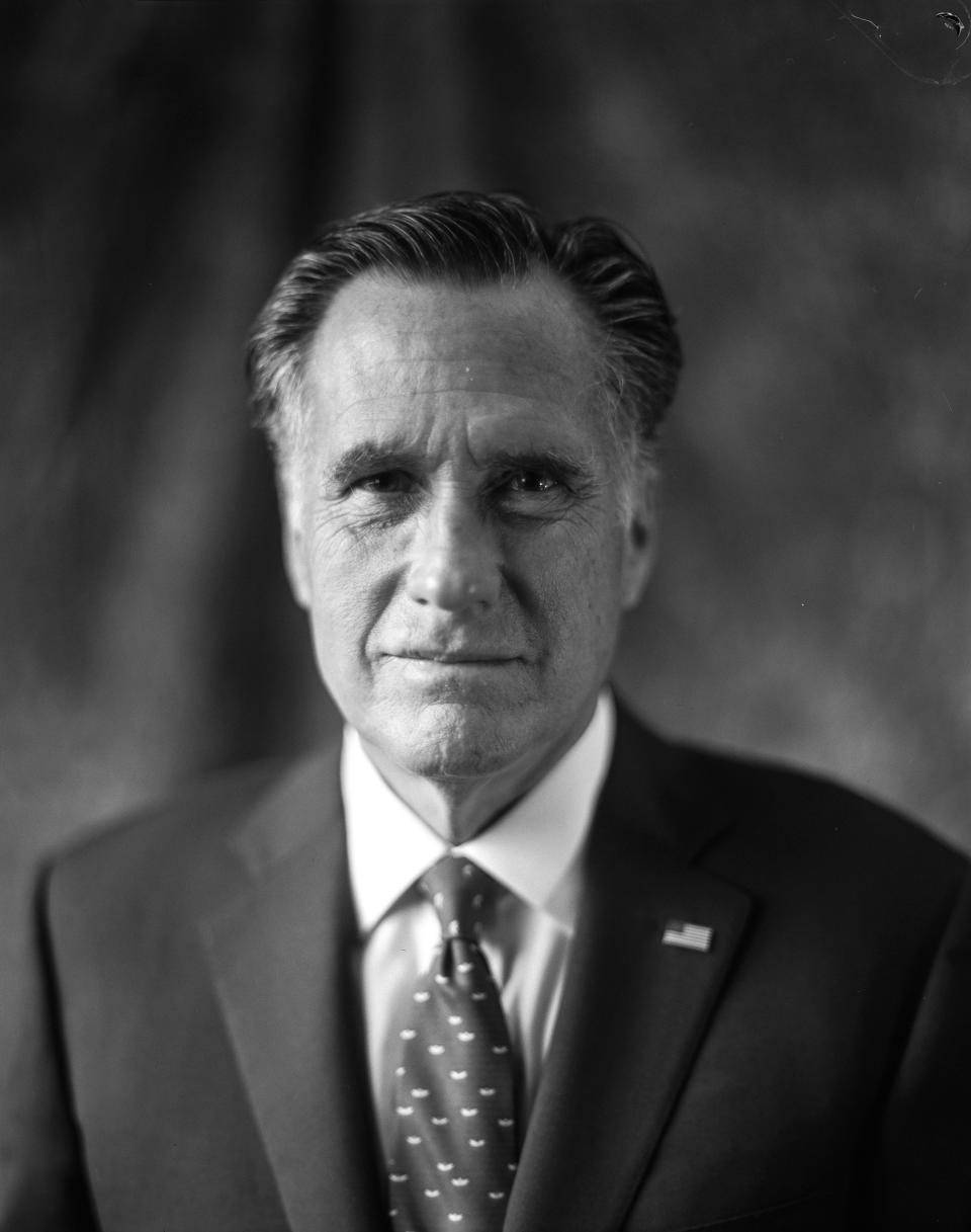 Sen. Mitt Romney, R-Utah, sits for a portrait at the Capitol in 2021. (Frank Thorp V / NBC News)