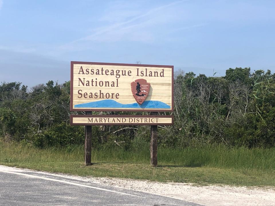 Assateague Island National Seashore sign.