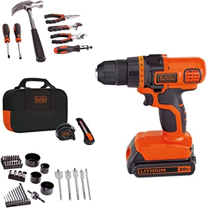 20V MAX* Drill & Home Tool Kit, 34 Piece | BLACK+DECKER