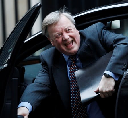 FILE PHOTO: Britain's Minister without Portfolio Ken Clarke arrives for a cabinet meeting at Number 10 Downing Street in London