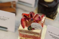 <p>Cream & Custard cafe really knows how to dress up their cakes — especially this beautiful edible artwork called Watermelon Strawberry, which is made of fresh watermelon, strawberry, grapes, almond dacquoise and rose petals. </p>