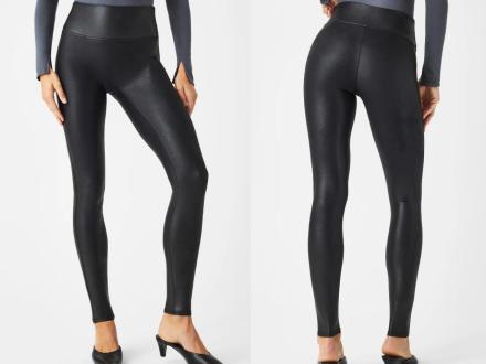  Spanx Faux Leather Fleece-lined Leggings