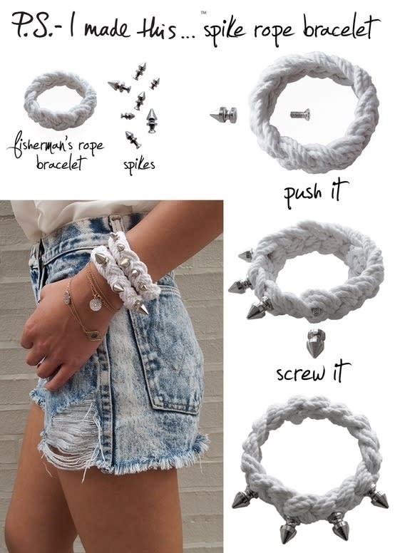 Or spike up an old rope bracelet.