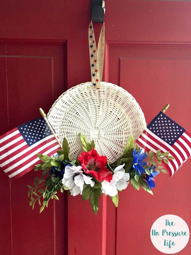 wicker 4th of july wreaths