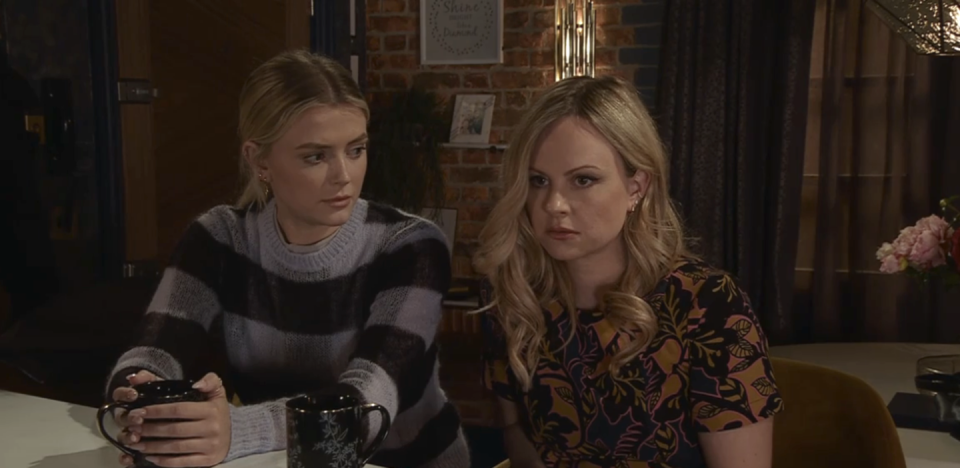 bethany platt and sarah barlow in coronation street