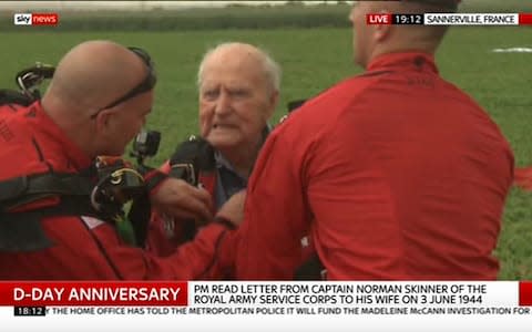 Ninety year old nerves of steel - Credit: Sky News
