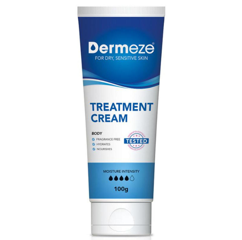 Dermeze Treatment Cream 100g, $7.49 from Chemist Warehouse. Photo: Chemist Warehouse.