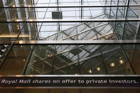 An electronic information board is seen at the London Stock Exchange in the City of London October 11, 2013. REUTERS/Stefan Wermuth