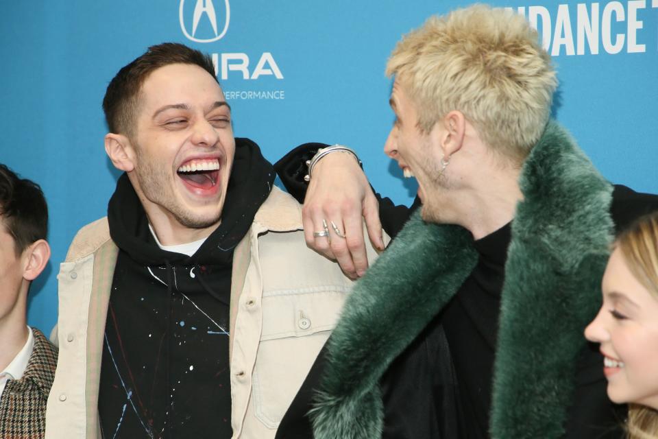 Pete Davidson (left) and Colson Baker are best friends in real life and co-stars in "The Dirt" as well as "Big Time Adolescence."